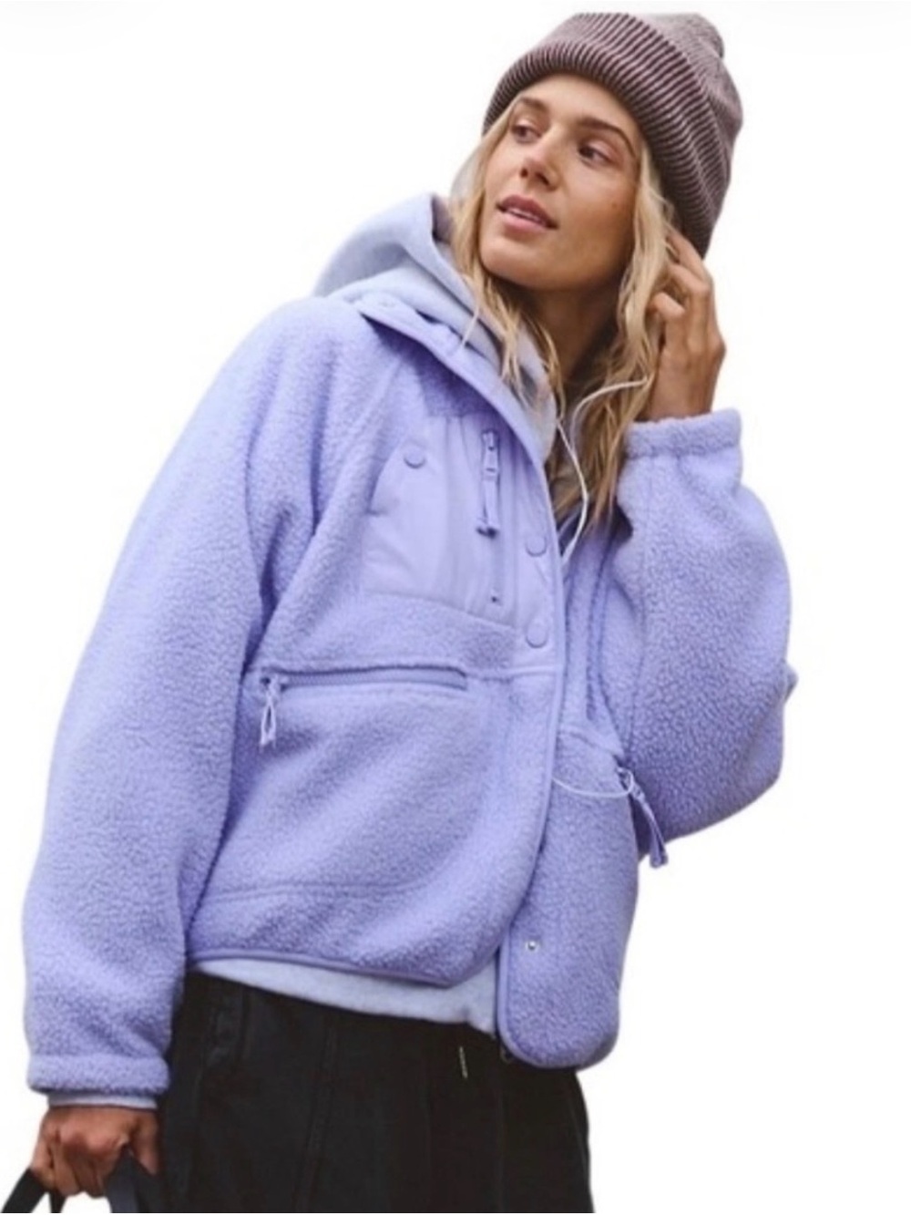 FP Movement Hit The Slopes Fleece Jacket in Lavender Size XS NWT